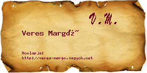 Veres Margó névjegykártya